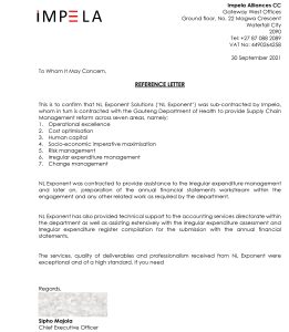 Impela - GPDOH Reference Letter 01